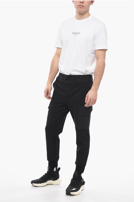 Low-Rise Skinny Fit Cargo-Jogginghose in Schwarz - Image 4