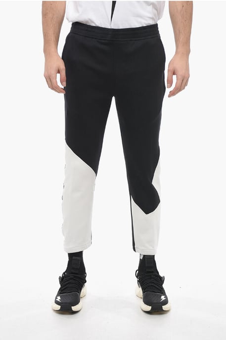 Neil Barrett Skinny Fit MODERNIST Sweatpants mit Kontrastdetails - Schwarz - Image 1