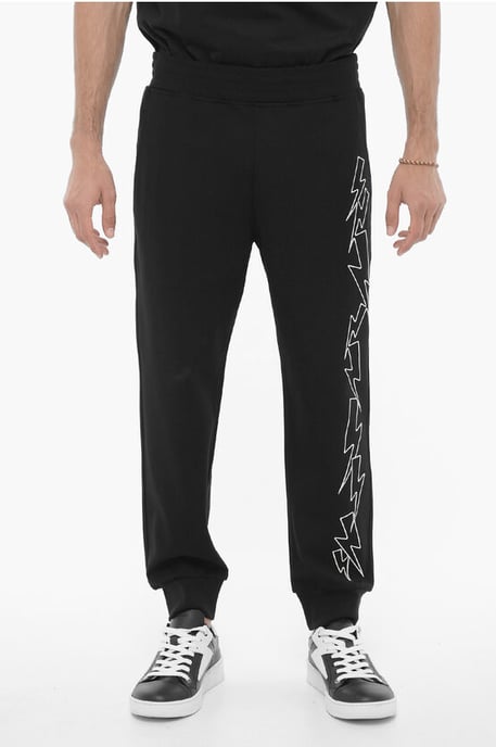 Skinny Fit BOLTS Jogginghose mit kontrastierender Stickerei in Schwarz - Image 1