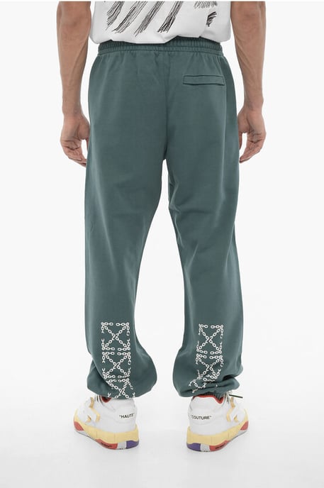 SEASONAL CHAIN ​​ARROW Jogginghose aus gebürsteter Baumwolle in Grün - Image 2