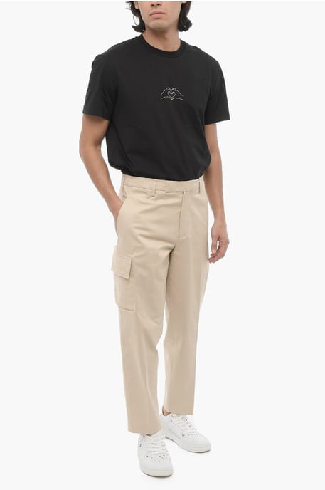 Skinny Fit Cargohose mit Gürtelschlaufen in Beige - Image 3