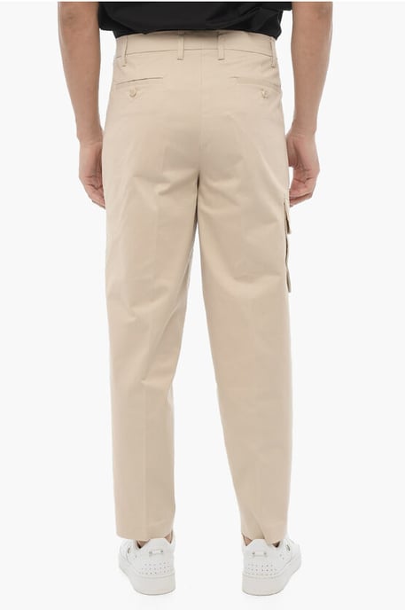 Skinny Fit Cargohose mit Gürtelschlaufen in Beige - Image 4