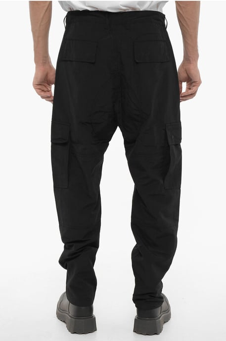 Nylon-Cargohose mit gesticktem Logo in Schwarz - Image 2