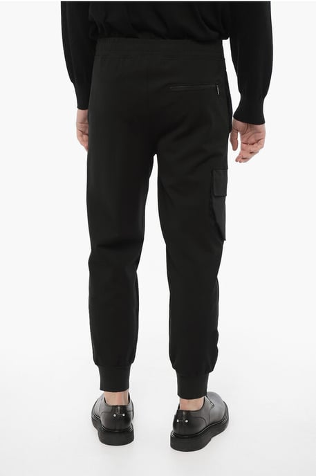 Skinny Fit Cargohose mit Kordelzug in der Taille in Schwarz - Image 2