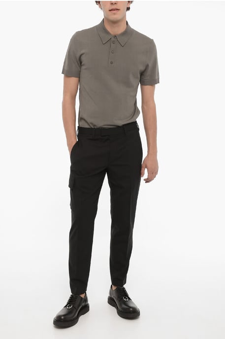 Cargohose mit normaler Taille und schmaler Passform in Schwarz - Image 4