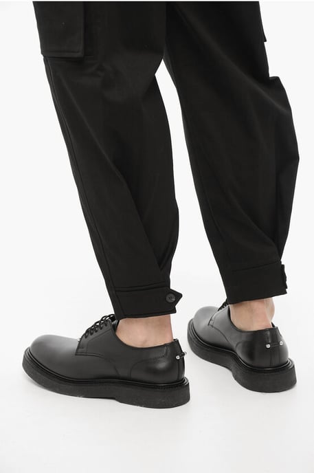 Loose Fit FIREMAN Cargohose mit Knöchelknopf in Schwarz - Image 4