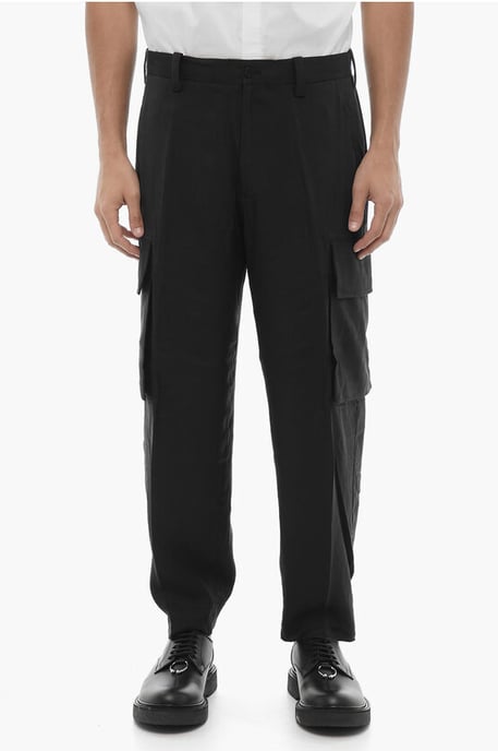 Locker geschnittene FIREMAN-Cargohose in Schwarz - Image 1