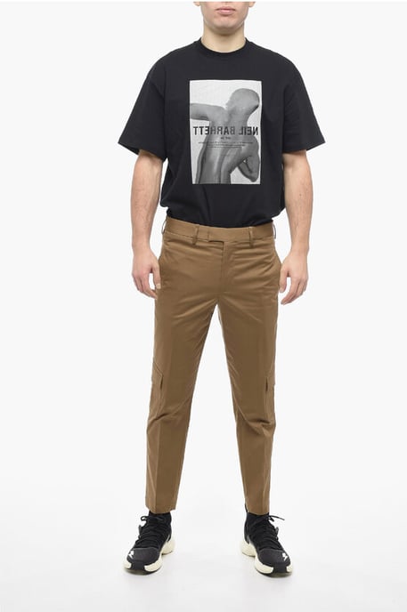 Cargohose NATE Skinny Fit aus Stretch-Baumwolle in Braun - Image 4