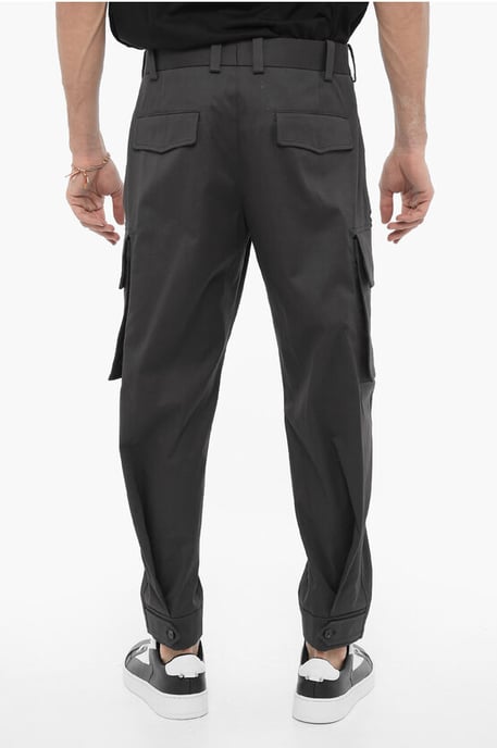 Neil Barrett Locker geschnittene Cargohose mit Kordelzug in der Taille - Grau - Image 2