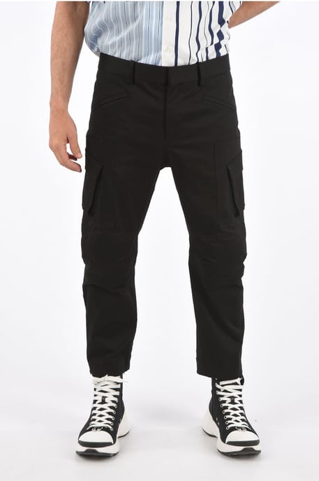 Motocross-Cargohose mit ergonomischem Beinschnitt in Schwarz - Image 1