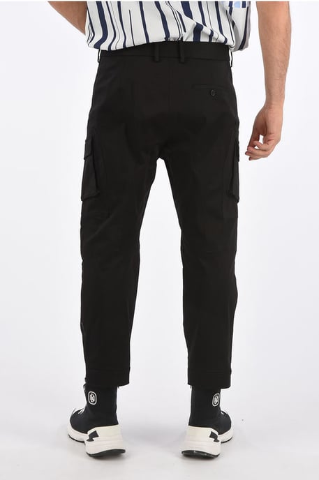 Motocross-Cargohose mit ergonomischem Beinschnitt in Schwarz - Image 2