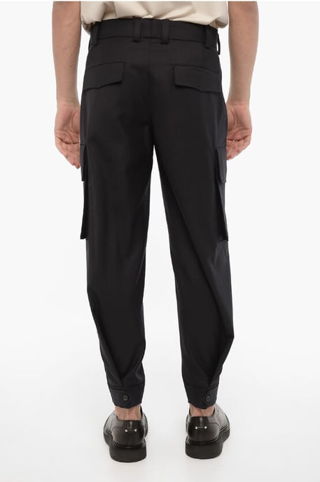 Loose Fit FIREMAN Cargohose mit Knöchelknopf in Blau - Image 2