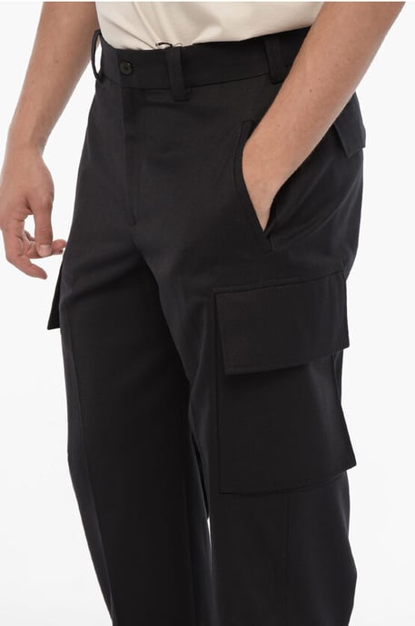 Loose Fit FIREMAN Cargohose mit Knöchelknopf in Blau - Image 3