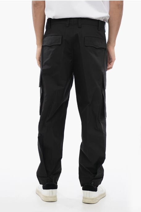 Locker geschnittene FIREMAN-Cargohose aus Baumwollmischung in Schwarz - Image 2