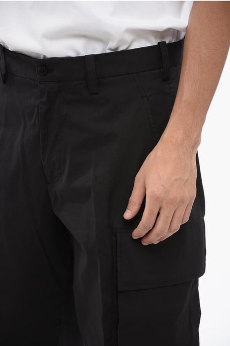 Locker geschnittene FIREMAN-Cargohose aus Baumwollmischung in Schwarz - Image 3