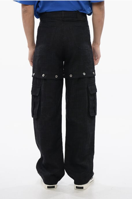 Leinenhose 90SLOGO mit modularem Design in Blau - Image 2