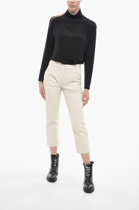 Verkürzte Straight-Leg-Jeans in Weiß - Image 4