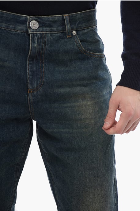 Tapered-Fit Denim mit Vintage-Effekt in Blau - Image 3