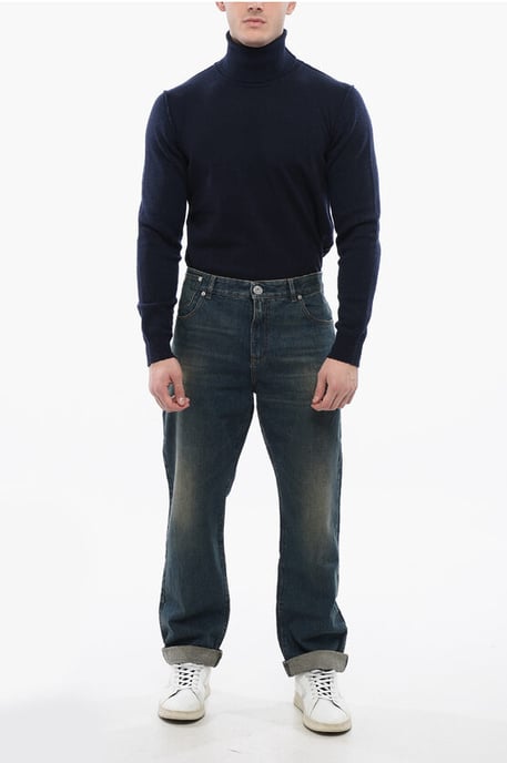 Tapered-Fit Denim mit Vintage-Effekt in Blau - Image 4