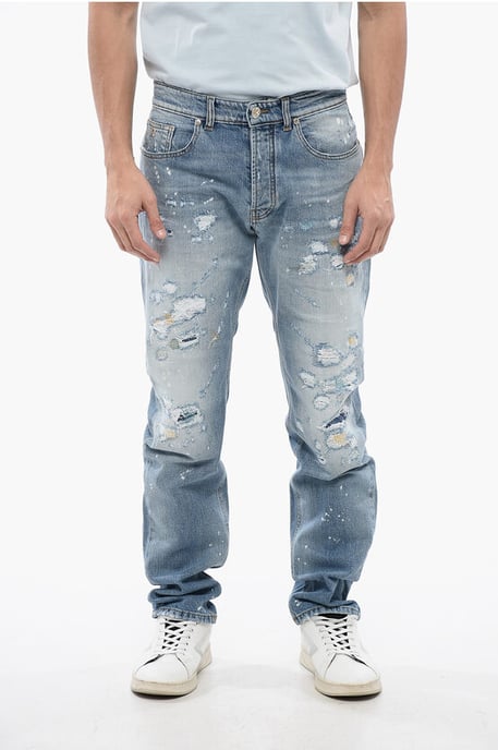 SID Regular Fit Jeans mit Distressed-Effekt, 18 cm, in Blau - Image 1