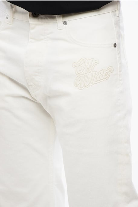 Stretch-Jeans mit Knöchelreißverschluss 20 cm in Weiß - Image 3