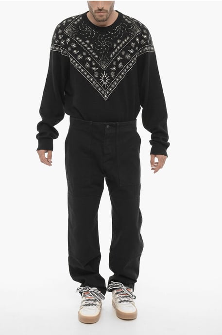 Dunkel verwaschene Jeans mit weitem Bein, 22 cm, in Schwarz - Image 4