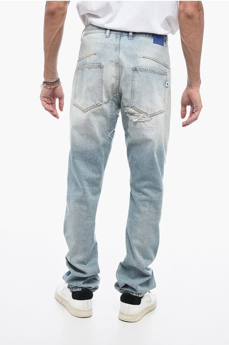 Vintage-Effekt TWIST Jeans mit Patchwork 17cm in Hellblau - Image 2