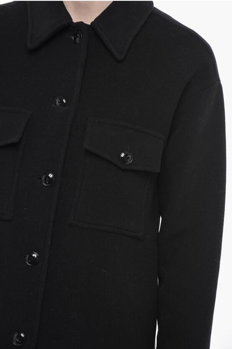 Wollmantel ALASKAN mit Kragen in Schwarz - Image 3
