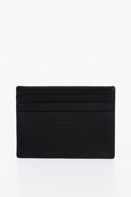 FAIR-ISLE THUNDERBOLT Kartenetui aus Leder mit Kontrastdruck in Schwarz - Image 1