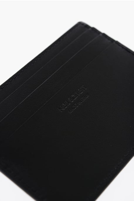 FAIR-ISLE THUNDERBOLT Kartenetui aus Leder mit Kontrastdruck in Schwarz - Image 3