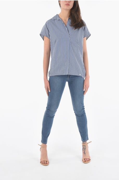 Gestreifte Bluse in Blau - Image 4