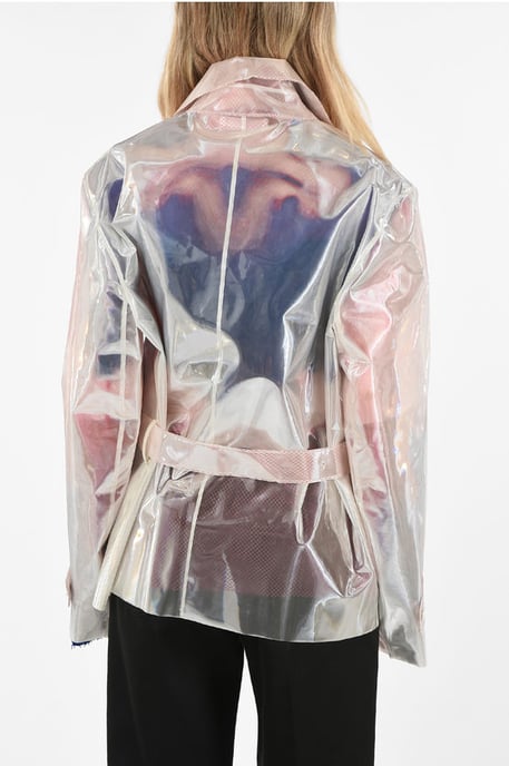 MM0 Einreihiger Trenchcoat in Weiß - Image 2