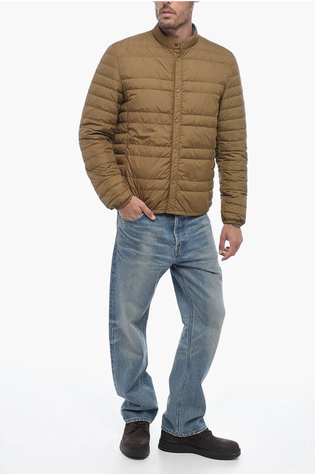 Leichte Bomberjacke mit Stehkragen in Braun - Image 4