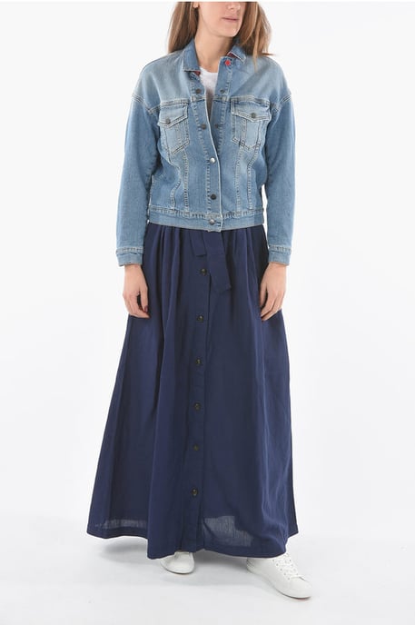 Denim AMERICAN Jacke mit silbernen Knöpfen in Blau - Image 4
