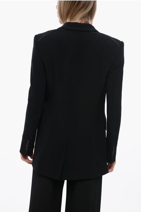 TORIKO Blazer mit steigendem Revers und Logokette in Schwarz - Image 2