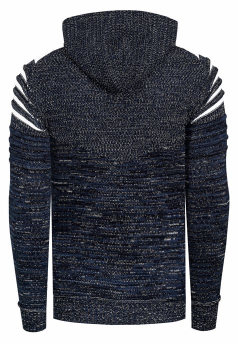 1/2 Zip Grobstrick Future Kapuzen-Pullover - Image 2