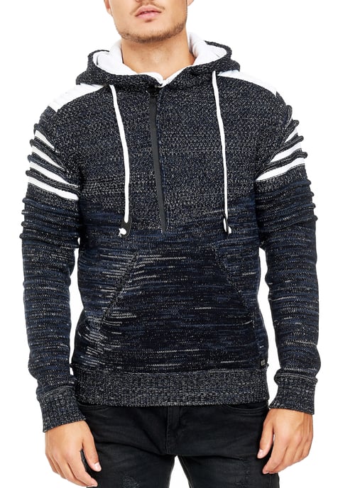 1/2 Zip Grobstrick Future Kapuzen-Pullover - Image 3