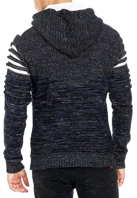 1/2 Zip Grobstrick Future Kapuzen-Pullover - Image 4