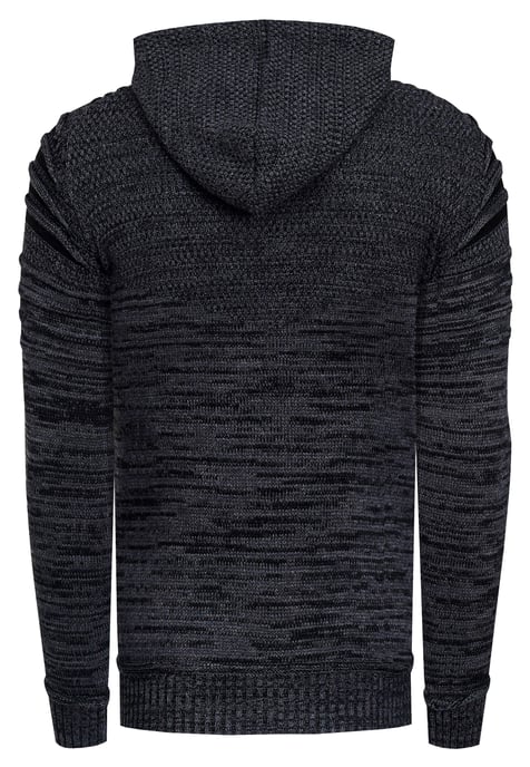 1/2 Zip Grobstrick Future Kapuzen-Pullover - Image 2