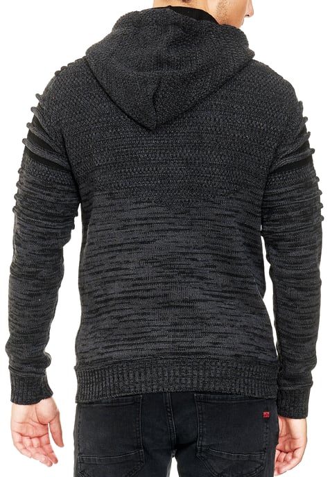 1/2 Zip Grobstrick Future Kapuzen-Pullover - Image 4