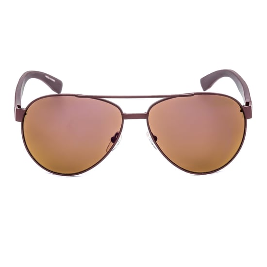 Lacoste - Sonnenbrille mit mattrotem Rahmen und braunen Gläsern - Image 2