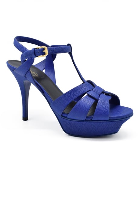 Saint Laurent Tribute Sandalen Blau - Image 3