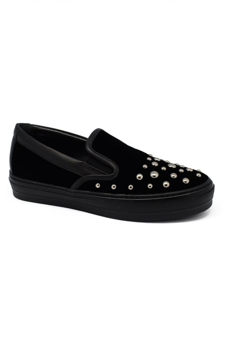 Salvatore Ferragamo Samt Slip-on Schwarz - Image 2