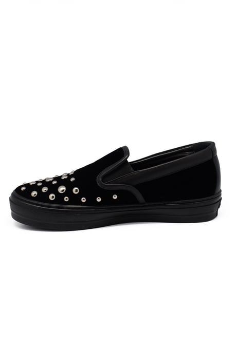 Salvatore Ferragamo Samt Slip-on Schwarz - Image 3