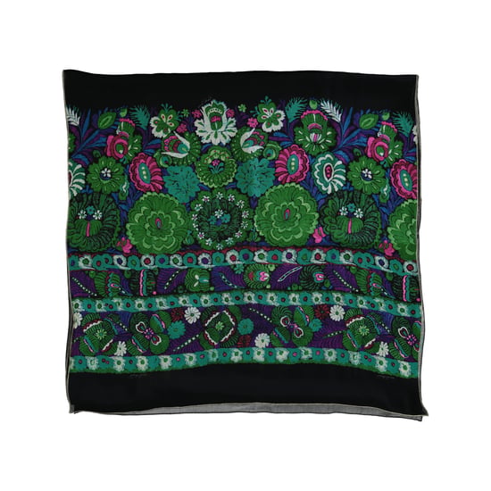 Roberto Cavalli Schal mit schwarzem und mehrfarbigem Blumenmuster – 10er - Image 2