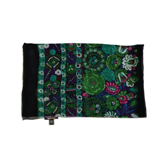Roberto Cavalli Schal mit schwarzem und mehrfarbigem Blumenmuster – 10er - Image 3