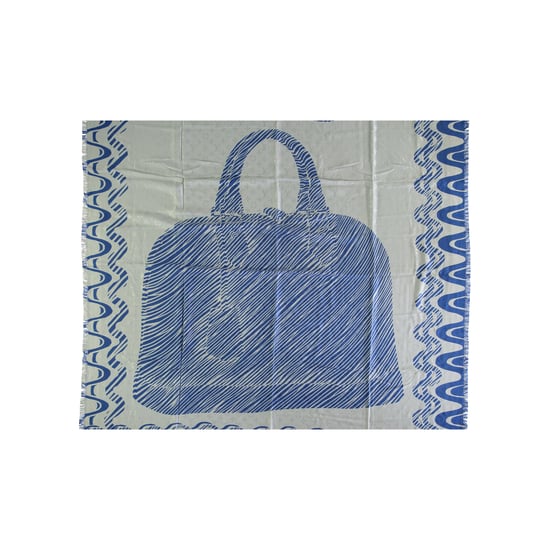 Louis Vuitton Blau-weißer Schal mit Alma-Print – 10er - Image 1