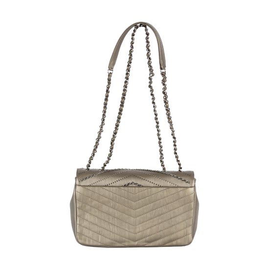 Chanel – Verzierte Chevron-Überschlagtasche mit Kettenpailletten – 10er - Image 2