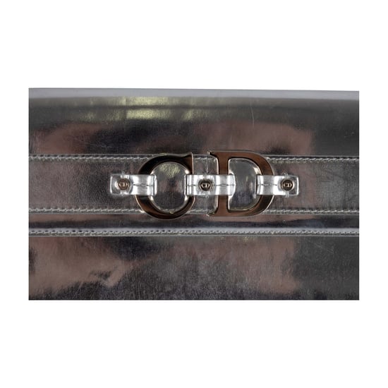 Christian Dior – Pochette in Metallic-Silber – 2000er - Image 3