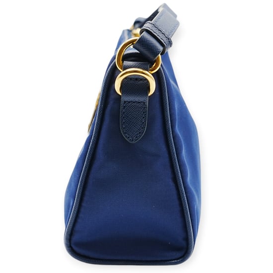 Prada Blaue Nylon-Schultertasche – 10er - Image 3